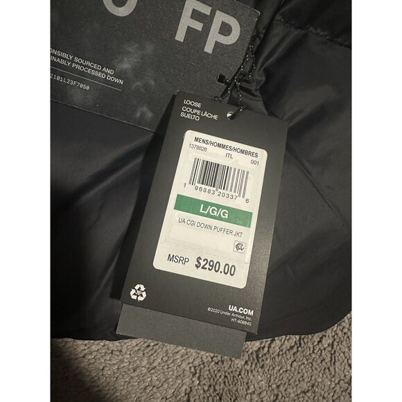 Under Armour $290 CGI Down Puffer Jacket Coat L 700 Fill ColdGear Winter Fall - Picture 11 of 11